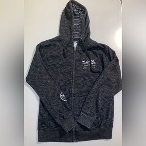 Salt Life Womens Gray/Black Marbled Zip Up Hoodie Size L